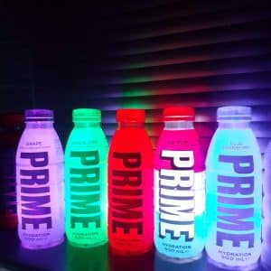PRIME hydration energy lights lit up lots LED bottle