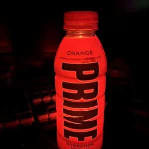 Orange flavour LED RGB Light Prime hydration bottle